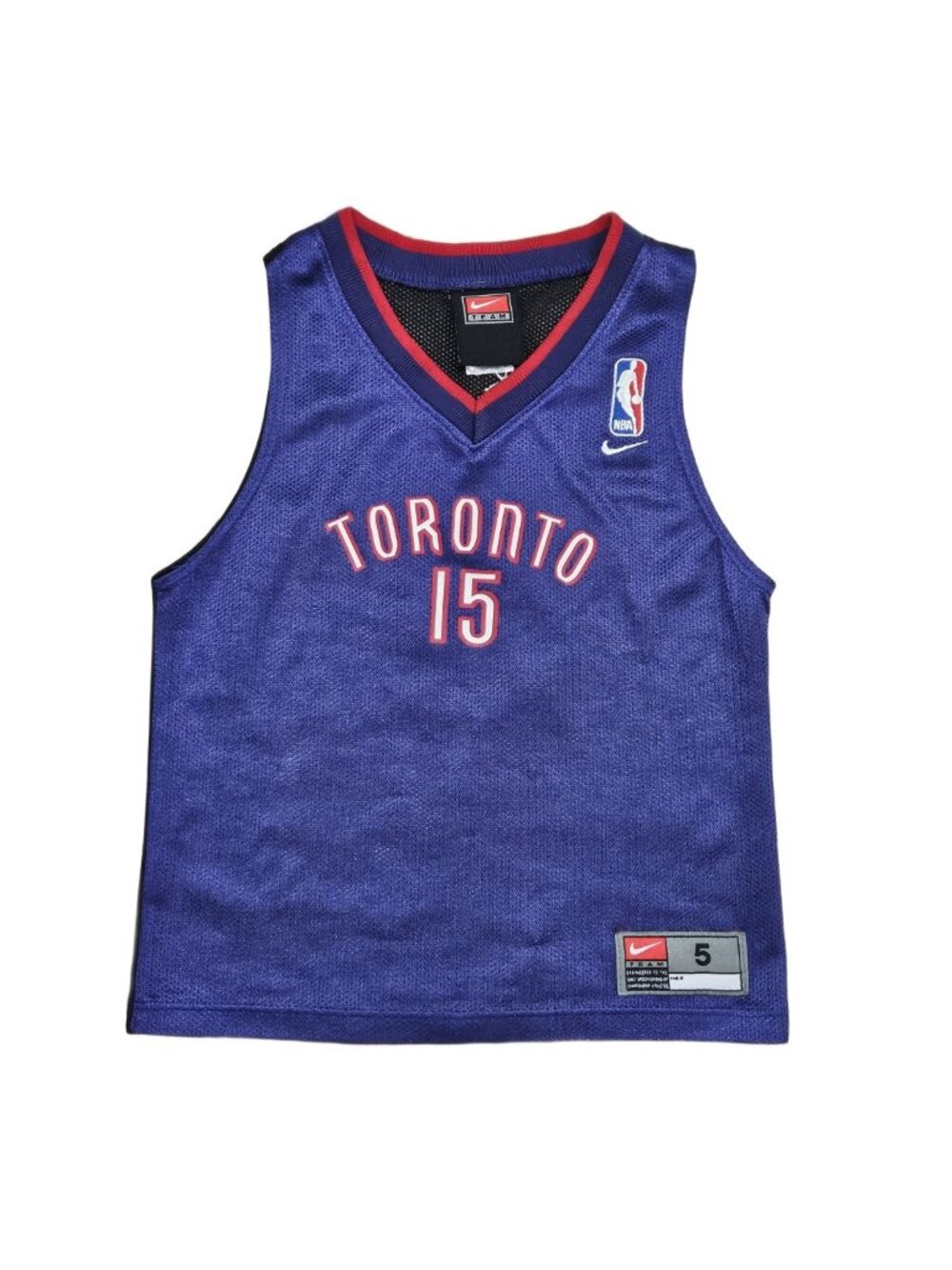 Vintage Nike Vince Carter Raptors #15 Jersey Kids Size 5